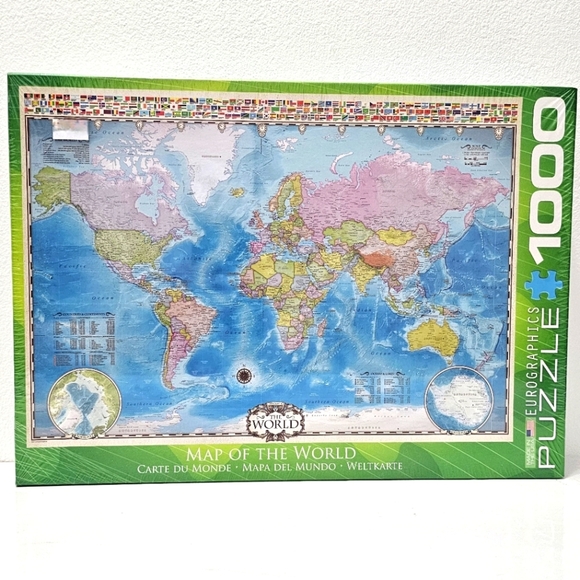 Eurographics Puzzles Map of the World 1000-Piece Jigsaw Puzzle - Picture 3 of 12